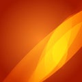 Smooth light orange waves lines abstract background.