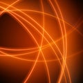 Smooth light orange waves lines abstract background.