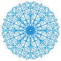 Smooth lines in a simple blue mandala