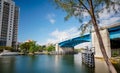 Smooth long exposure photo of the Miami River by Flagler Street