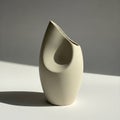 Ceramic vase with an abstract design featuring curved organic Royalty Free Stock Photo