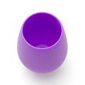 A Purple Egg- Shaped Container or Vase with a Wide Opening on a White Background egg-shaped Royalty Free Stock Photo