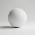 A Smooth White Sphere with Subtle Texture on a Light Gray Background ball Royalty Free Stock Photo