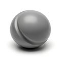 A smooth metallic gray sphere with a sleek groove running around its surface Royalty Free Stock Photo