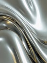 Smooth metallic surface texture with reflective curves and glossy fluid-like waves creating an abstract futuristic and elegant Royalty Free Stock Photo