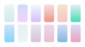 smooth multicolor gradient collection for backdrop textures