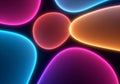 Smooth Neon Rounded Shapes with Soft Gradient Glow Royalty Free Stock Photo