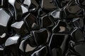 Smooth obsidian stone texture, jet black with sharp reflections and glossy highlights, bold and Royalty Free Stock Photo