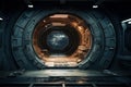 Smooth-operating Spaceship sliding doors. Generate Ai