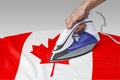 Smooth out the wrinkles of Flag-Canada Royalty Free Stock Photo