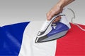Smooth out the wrinkles of Flag-FR Royalty Free Stock Photo