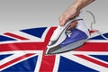 Smooth out the wrinkles of Flag-Great Britain Royalty Free Stock Photo