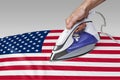Smooth out the wrinkles of Flag-USA Royalty Free Stock Photo