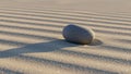 A serene minimalist composition highlighting the texture of the sand and Royalty Free Stock Photo