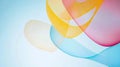 Smooth overlapping translucent colorful shapes creating a dynamic and modern abstract composition on a gradient Royalty Free Stock Photo