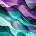 Smooth overlapping waves in soft green and purple tones creating a calming abstract background