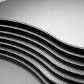 Smooth, parallel, wavy black lines creating a minimalist, layered Royalty Free Stock Photo