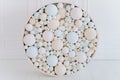 Smooth Pastel Colored Stone Decorative Round Frame