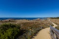 Smooth path along Bay of Fires with beautiful scenic view leading to lookout, rocky coastline in Tasmania, Australia Royalty Free Stock Photo