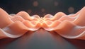 Gentle Peach Fabric Waves with Soft Light Royalty Free Stock Photo