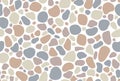 Smooth pebble stone seamless pattern. Gravel cobblestone texture background. Garden walkway landscape. vector floor