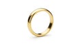 Polished gold ring with a simple design reflecting light on its Royalty Free Stock Photo