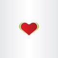 smooth red heart logo icon Royalty Free Stock Photo