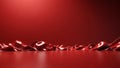 Smooth red waves flowing over a glossy surface, creating a sleek abstract landscape