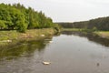 Smooth river Ros, Ukraine. Royalty Free Stock Photo