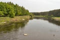 Smooth river Ros, Ukraine. Royalty Free Stock Photo