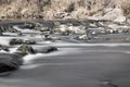 River Flowing Through Rocks and Rapids in Denver, Colorado Royalty Free Stock Photo