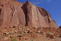 Smooth Rock Cliffs in a Desert Canyon