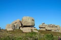 Smooth rocks at green hill Royalty Free Stock Photo