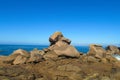 Smooth rocks at seaside Royalty Free Stock Photo