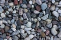 Smooth round grey colored water stones Royalty Free Stock Photo