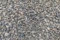 Smooth round pebbles texture background. Pebble sea beach close-up, dark wet pebble and gray dry pebble Royalty Free Stock Photo