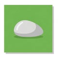 Smooth, rounded gray stone depicted in a minimalist style against a solid Royalty Free Stock Photo