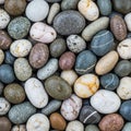 Each stone has a polished texture with natural patterns like speckles and Royalty Free Stock Photo