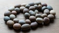 Of smooth rounded stones arranged in a circular formation on a Royalty Free Stock Photo
