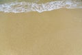 Smooth sand and beautiful waves, suitable as a background for writing messages Royalty Free Stock Photo