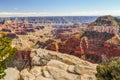 The North Rim Cliff Edge Leeds to the Depths of the Grand Canyon of Arizona Royalty Free Stock Photo