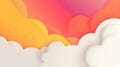 Cloud Computing Abstract Illustration With Floating Shapes and Smooth Gradients in a Colorful Sky Royalty Free Stock Photo