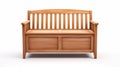 Smooth And Shiny Wooden Storage Bench - High Quality, High Resolution