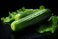 Smooth Sliced cucumber. Generate Ai