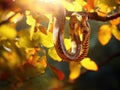 Smooth snake hanging from a tree branch   Made With Generative AI illustration Royalty Free Stock Photo