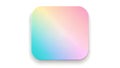 Soft pastel gradient rectangle with rounded corners Royalty Free Stock Photo