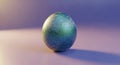 Smooth spherical object with textured surface on pastel gradient background Royalty Free Stock Photo