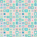 Smooth square vector seamless pattern, net style. For background, textile