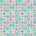 Smooth square vector seamless pattern, net style. For backgrownd, textile