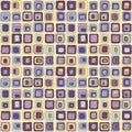Smooth square vector seamless pattern, net style. For backgrownd, textile